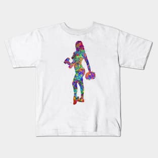 Weightlifter girl Kids T-Shirt